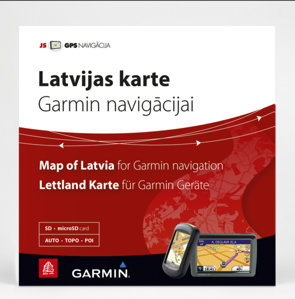 Map of Latvia for Garmin