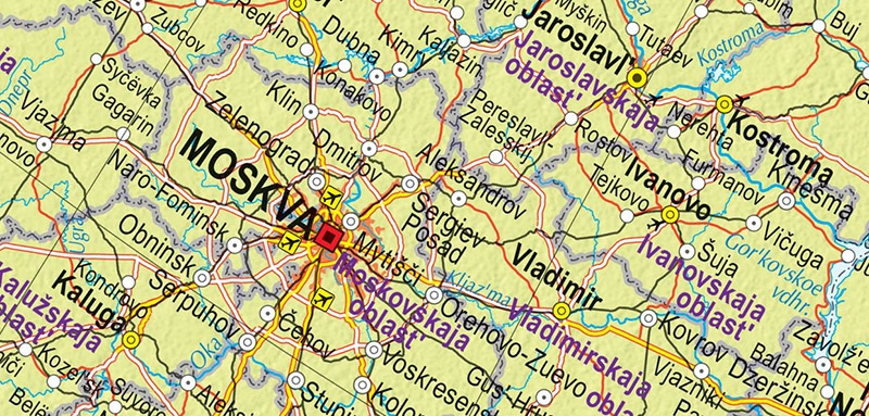 Krievijas un kaimiņvalstu sienas karte – www.kartes.lv