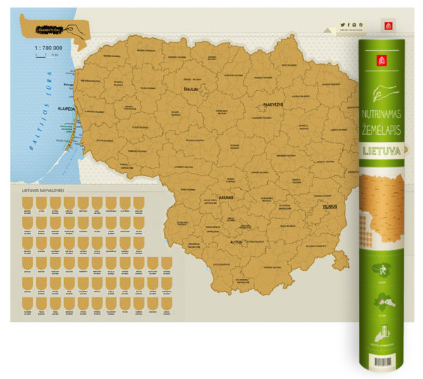 Kasāmkarte "Lietuva" lietuviešu valodā - Image 4