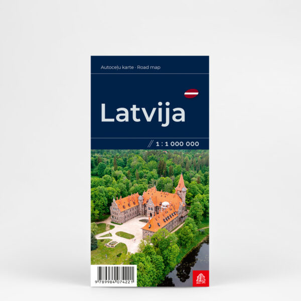 Latvija. Kišeninio dydžio kelių žemėlapis