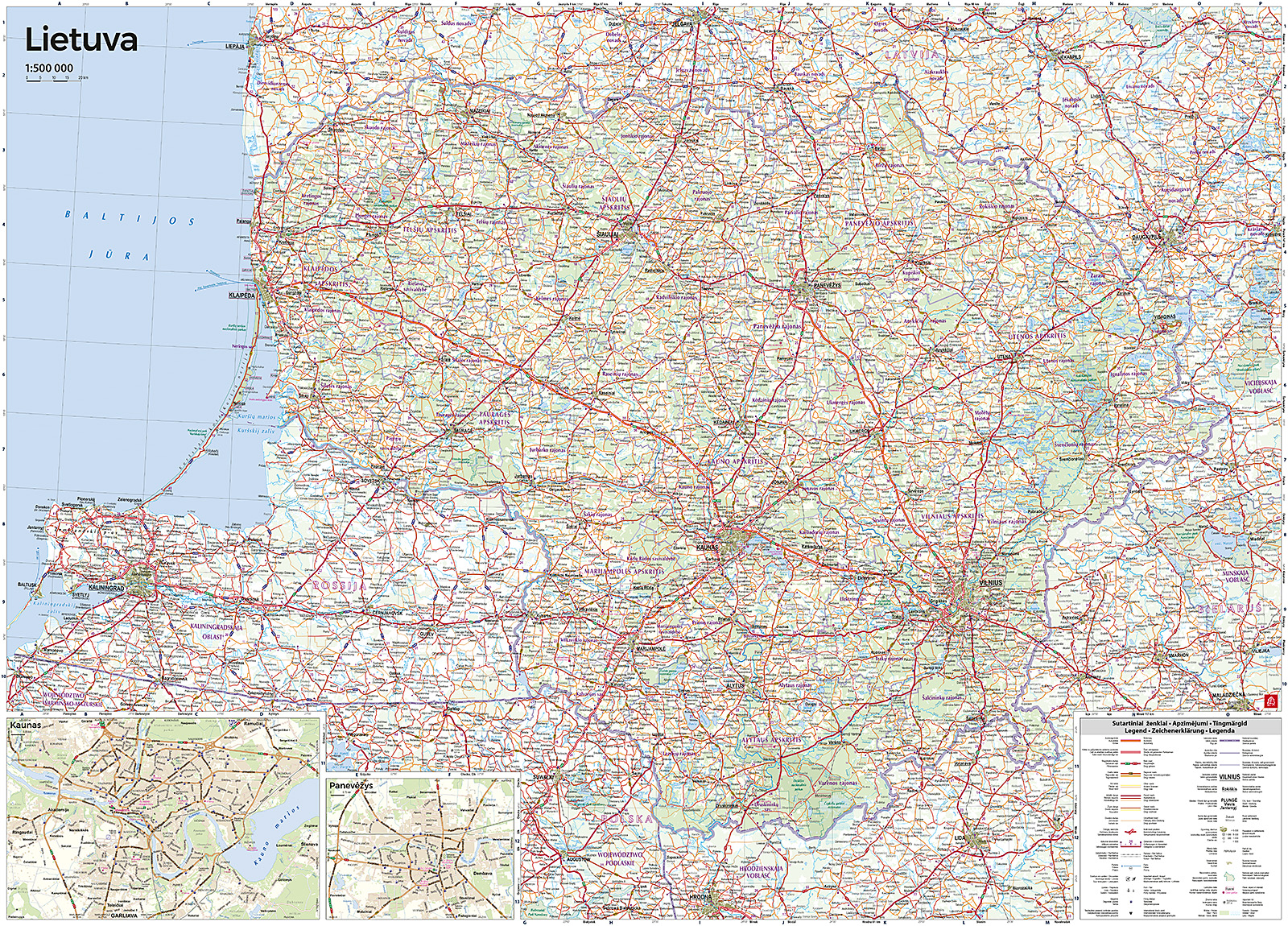 Lithuania. Road map. - Image 3