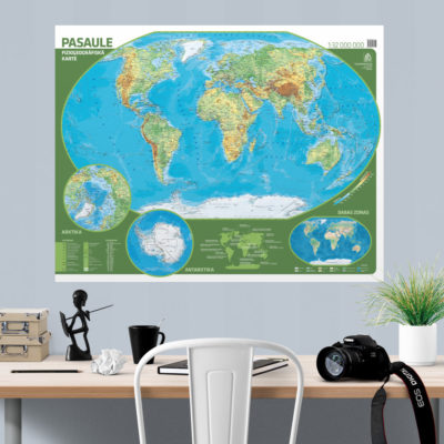 Pasaules fizioģeogrāfiskā sienas karte