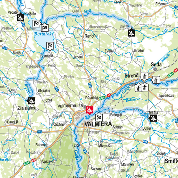 Water routes. Latvia. Active tourism map - Image 5