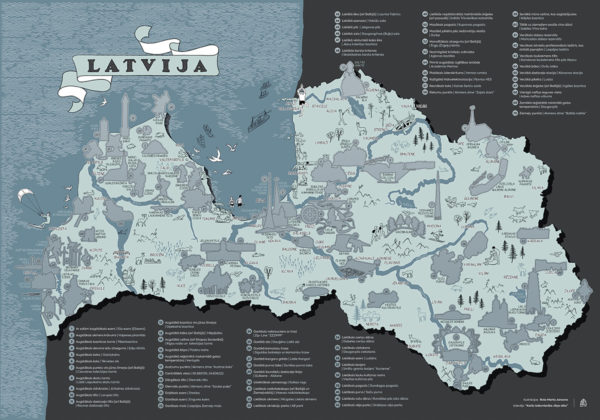 Kasāmkarte "Latvija. Vis-vis-vietas" - Image 2