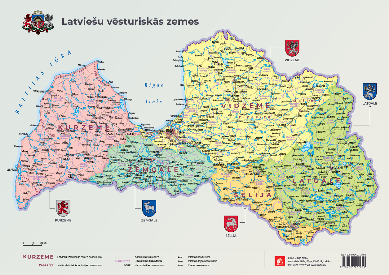 A3 Karte Latvie u V sturisk s Zemes Valstspils tu Un Novadu erbo i 