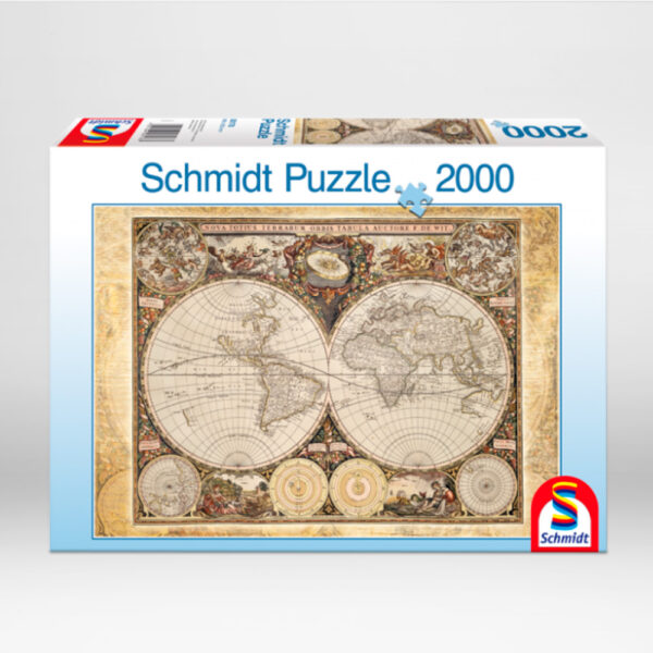 Historical map of the world. Puzle