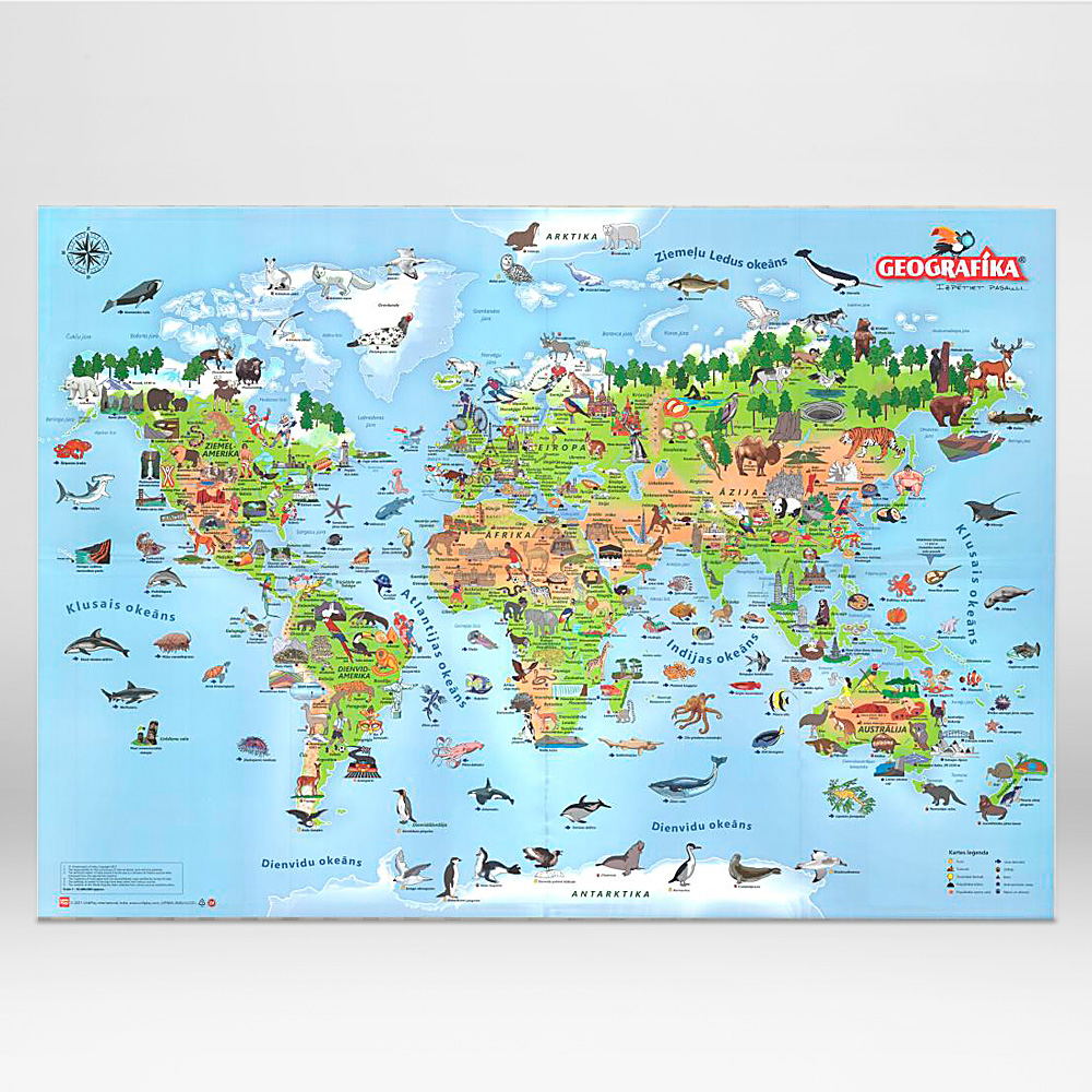 World map for children. Geografika