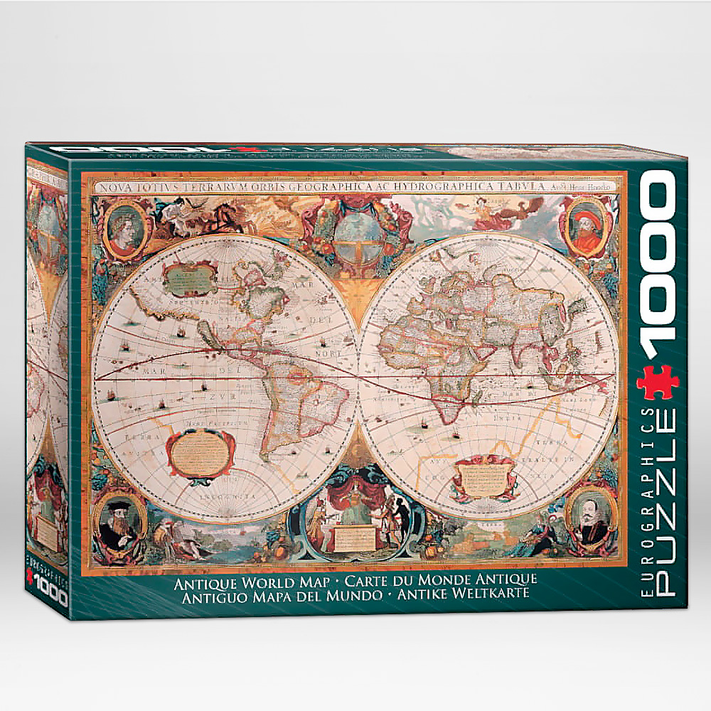 Antique world map. Puzzle (in English)