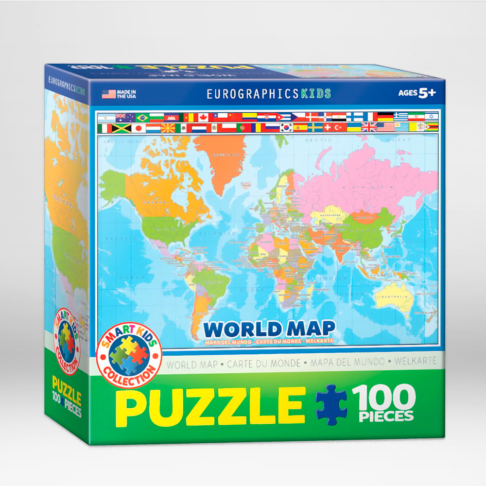 Map of the World. Puzzle (in English)