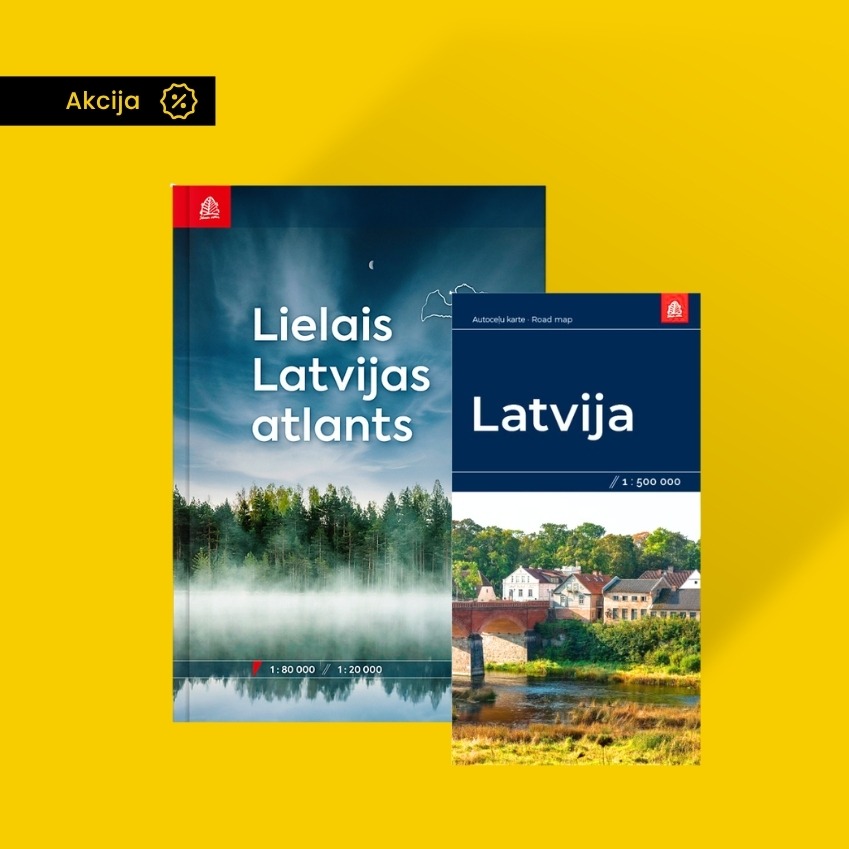 Pērc Lielo Latvijas atlantu – autoceļu karte dāvanā!